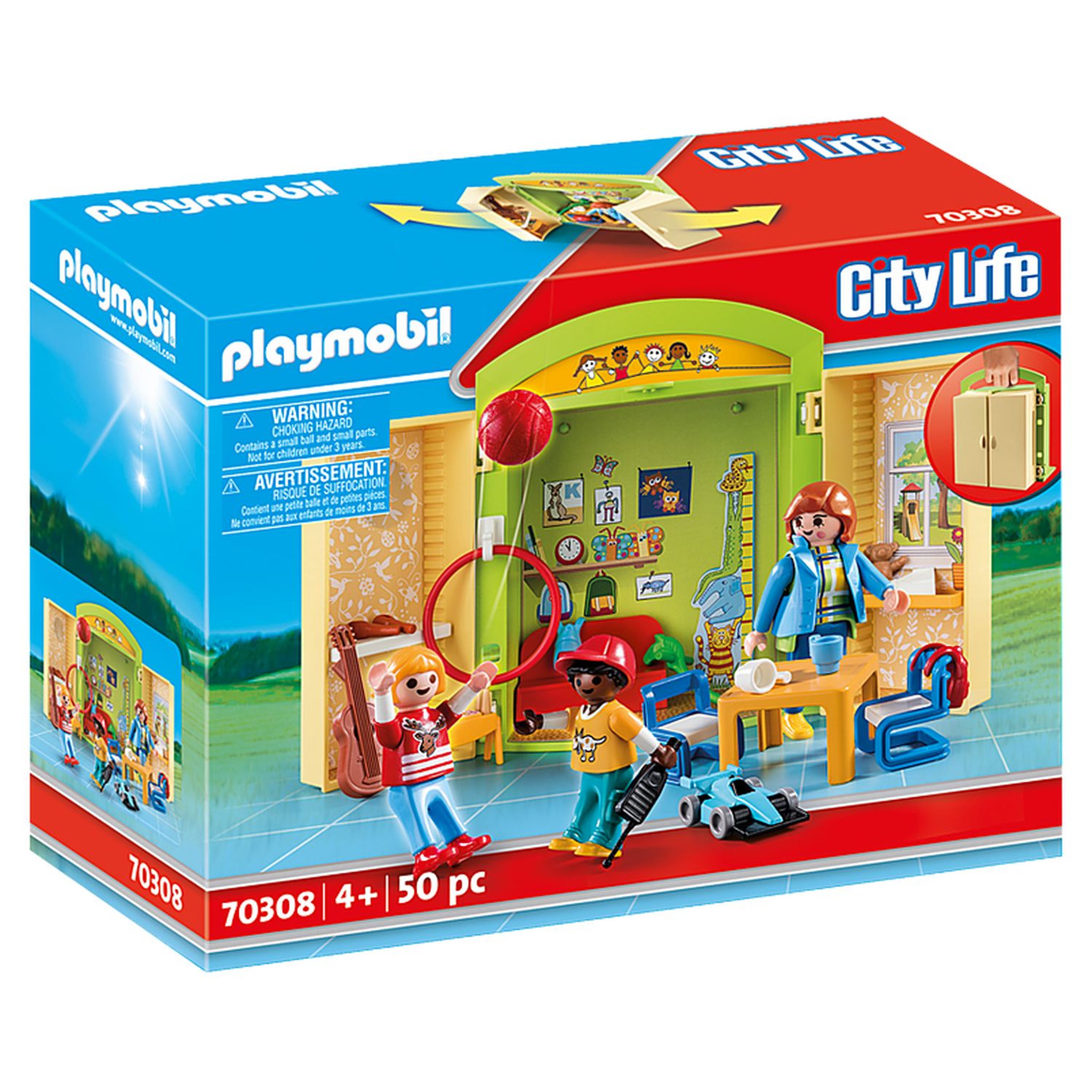 Voir la diapositive 1 : PLAYMOBIL 70308 - City Life - Coffre garderie