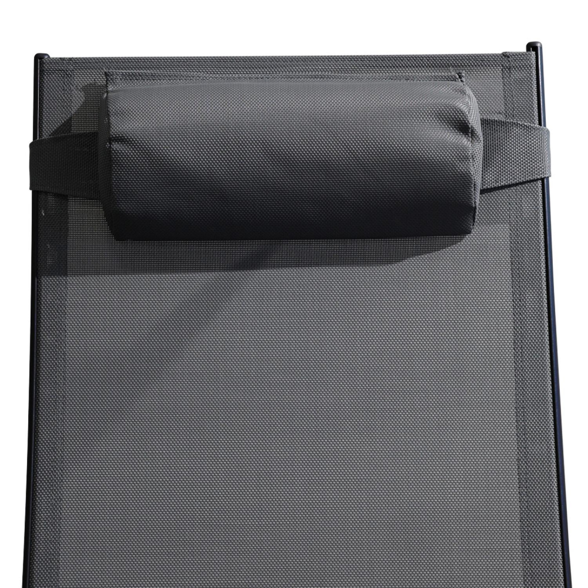 Voir la diapositive 6 : CONCEPT USINE Lot de 2 transats ajustables noir et gris cali