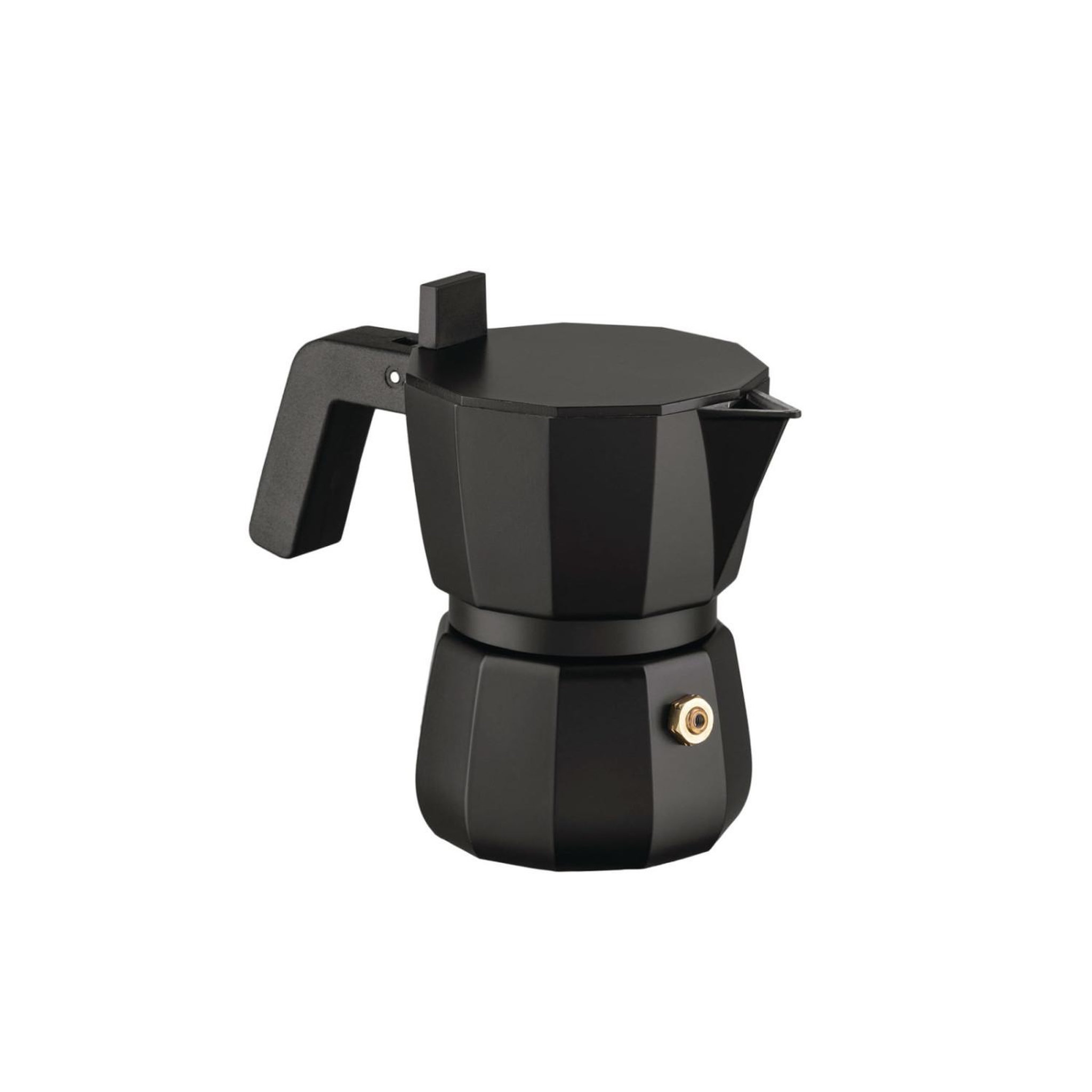 ALESSI Alessi moka dc06/1 b cafetière espresso 1 tasse noire en aluminium design david chipperfield