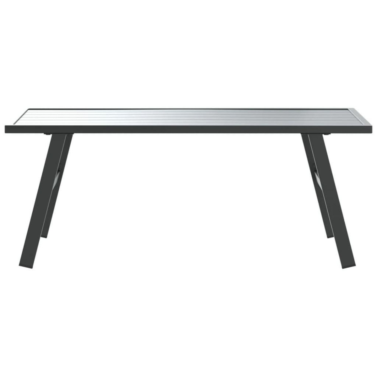 VIDAXL Table basse de jardin noir 90x45x35 cm acier enduit de poudre