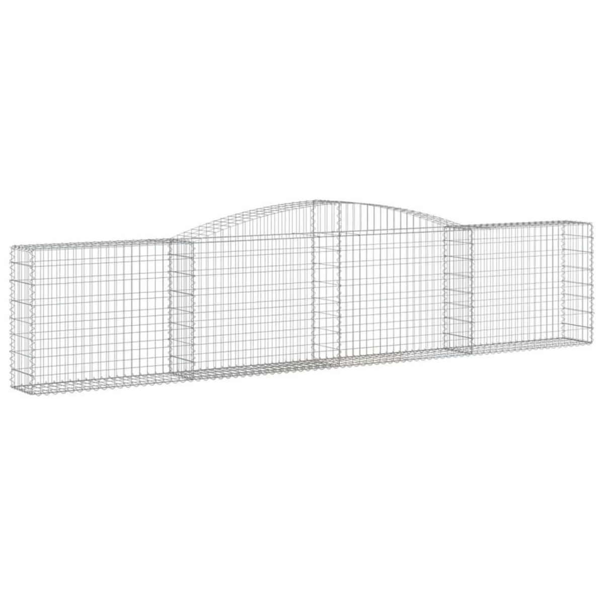 VIDAXL Paniers a gabions arques 25 pcs 400x30x80/100 cm Fer galvanise