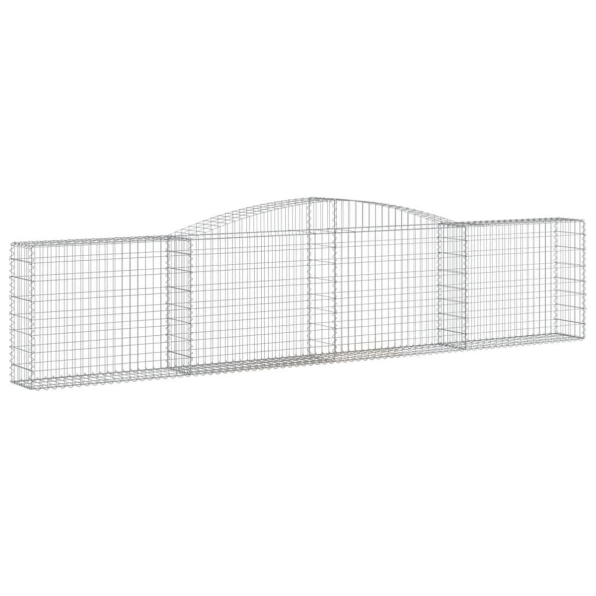 VIDAXL Paniers a gabions arques 25 pcs 400x30x80/100 cm Fer galvanise