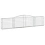 Voir la diapositive 3 : VIDAXL Paniers a gabions arques 25 pcs 400x30x80/100 cm Fer galvanise