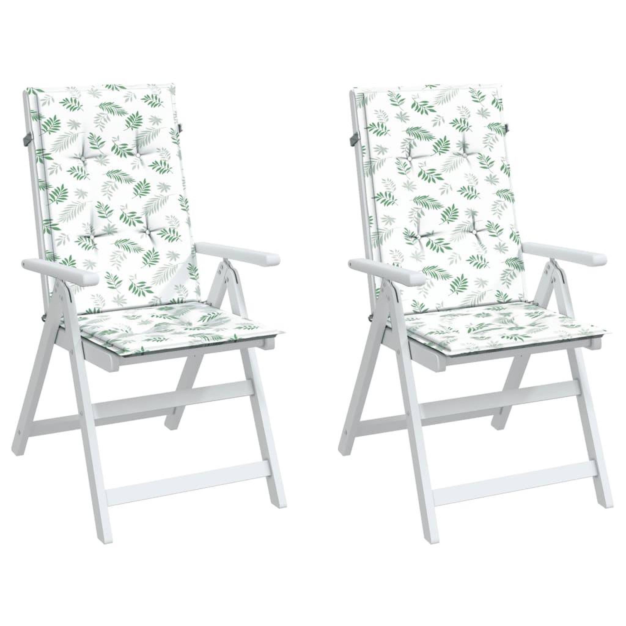 Voir la diapositive 4 : VIDAXL Coussins de chaise a dossier haut lot de 2 modele de feuille