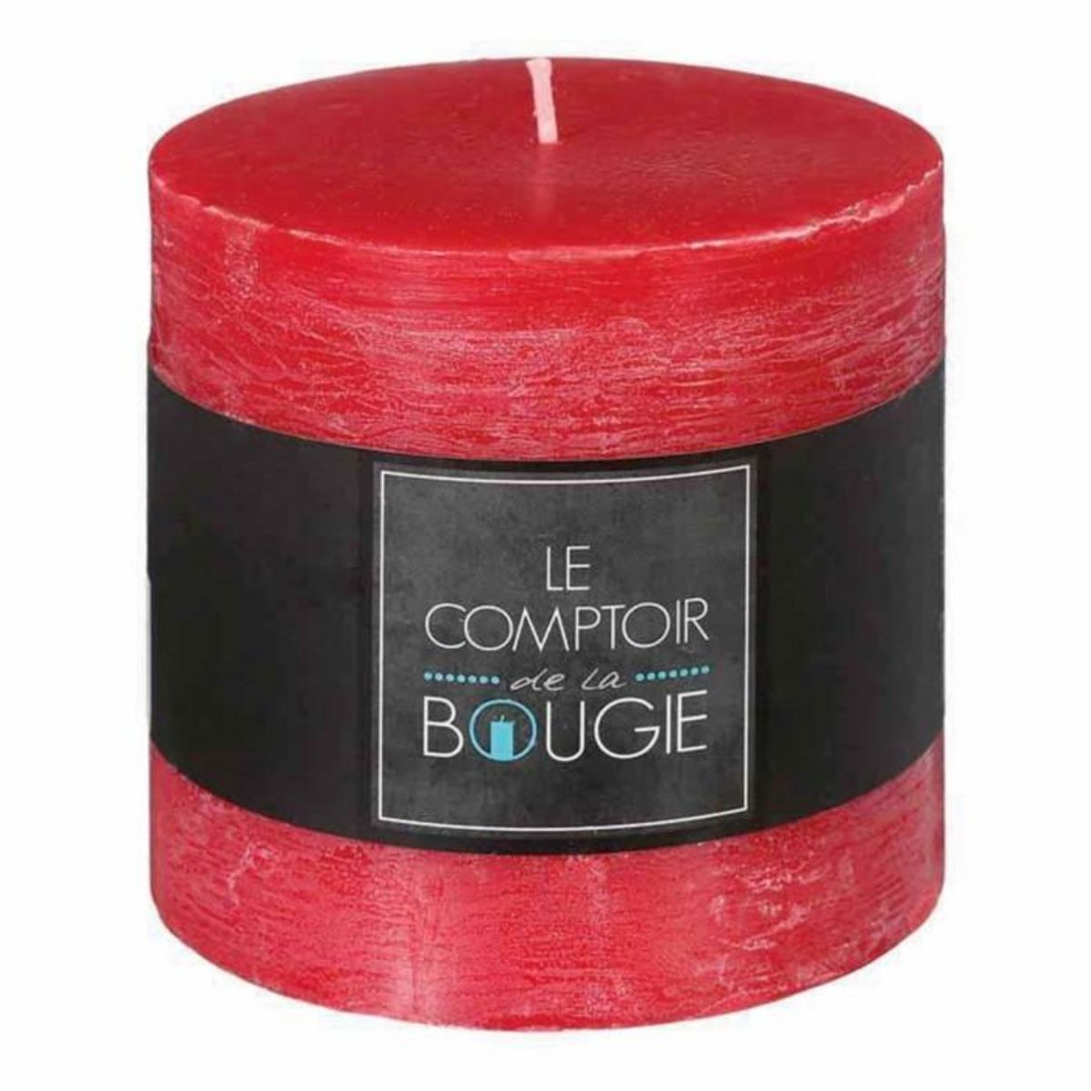 COMPTOIR DE LA BOUGIE Bougie Cylindrique  Rustic  10cm Rouge