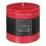 Voir la diapositive 2 : COMPTOIR DE LA BOUGIE Bougie Cylindrique  Rustic  10cm Rouge