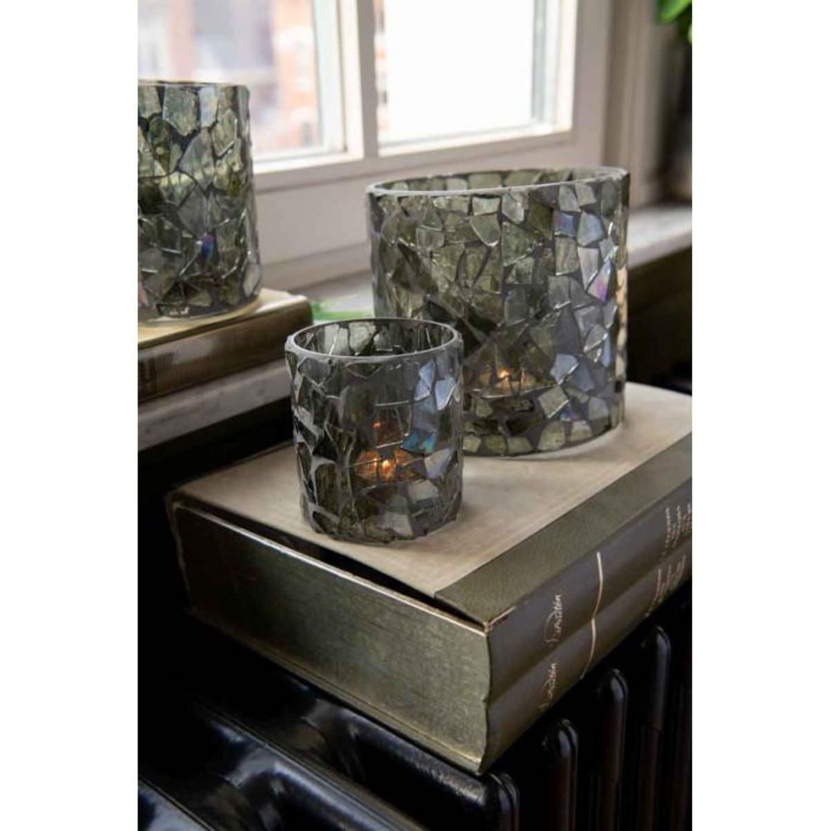 Paris Prix Photophore Design en Verre  Ido  16cm Vert