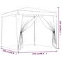 Voir la diapositive 6 : VIDAXL Tente de fete avec 4 parois laterales en maille Bleu 2,5x2,5 m