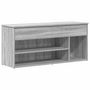 Voir la diapositive 2 : VIDAXL Banc à chaussures sonoma gris 102x30,5x45 cm bois d ingénierie