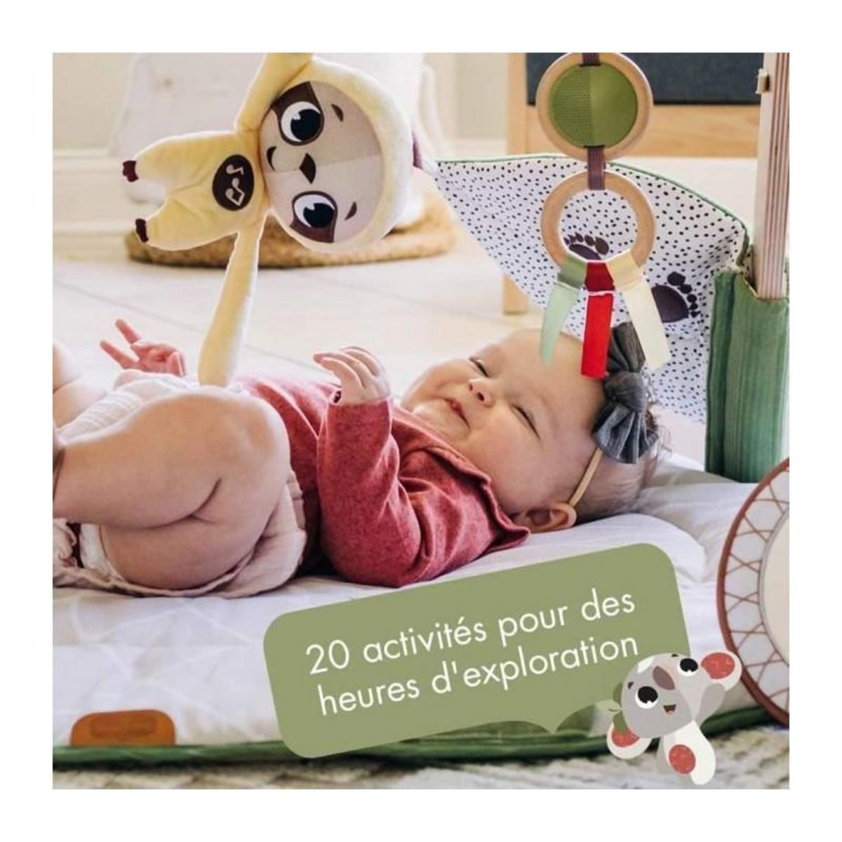 TINY LOVE TINY LOVE Tapis d'Éveil Boho Chic, Tapis de Jeu pour Bébé, Arche de Jouets en Bois - Des la Naissance