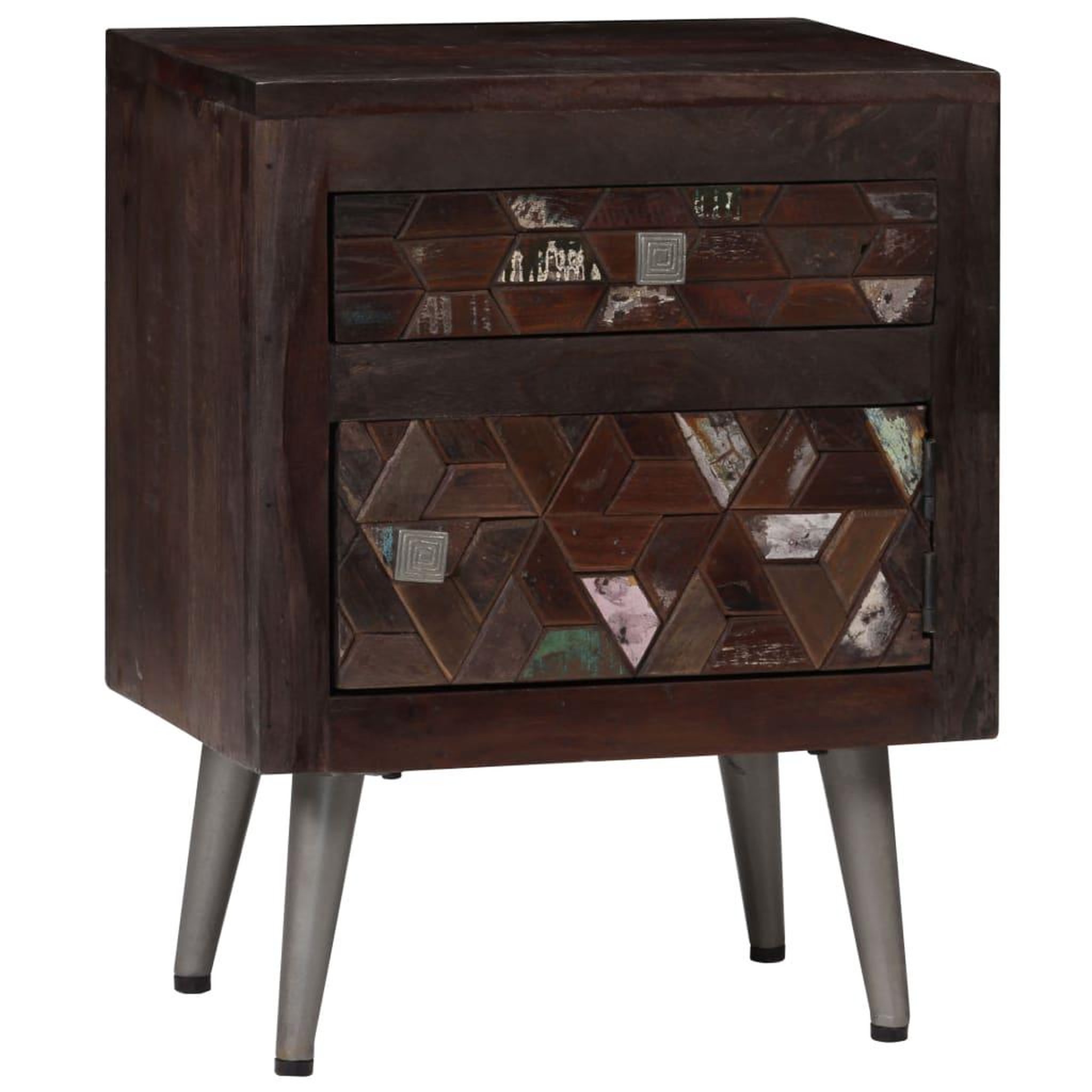 Voir la diapositive 1 : VIDAXL Table de chevet Bois de recuperation solide 40 x 30 x 50 cm