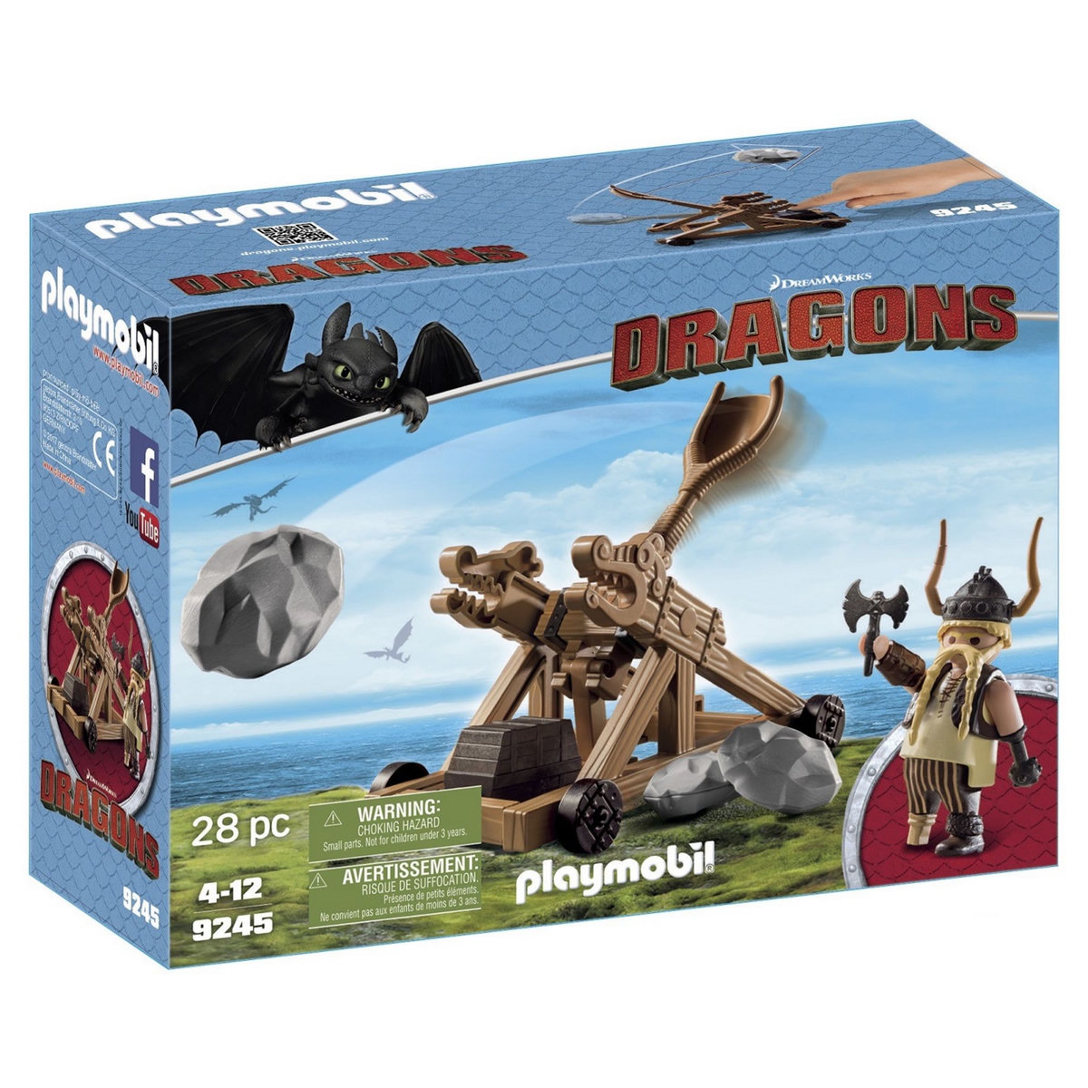 PLAYMOBIL 9245 Dragons - Gueulfor avec Catapulte
