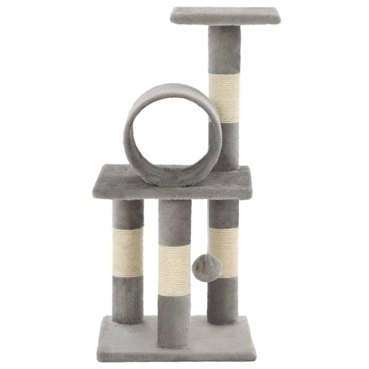 VIDAXL Arbre a chat avec griffoirs en sisal 65 cm Gris