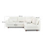 Voir la diapositive 5 : LISA DESIGN Rune - canapé d'angle droit - 4 places - en tissu bouclette