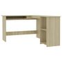 Voir la diapositive 2 : VIDAXL Bureau d'angle en forme de L Chene sonoma Bois d'ingenierie