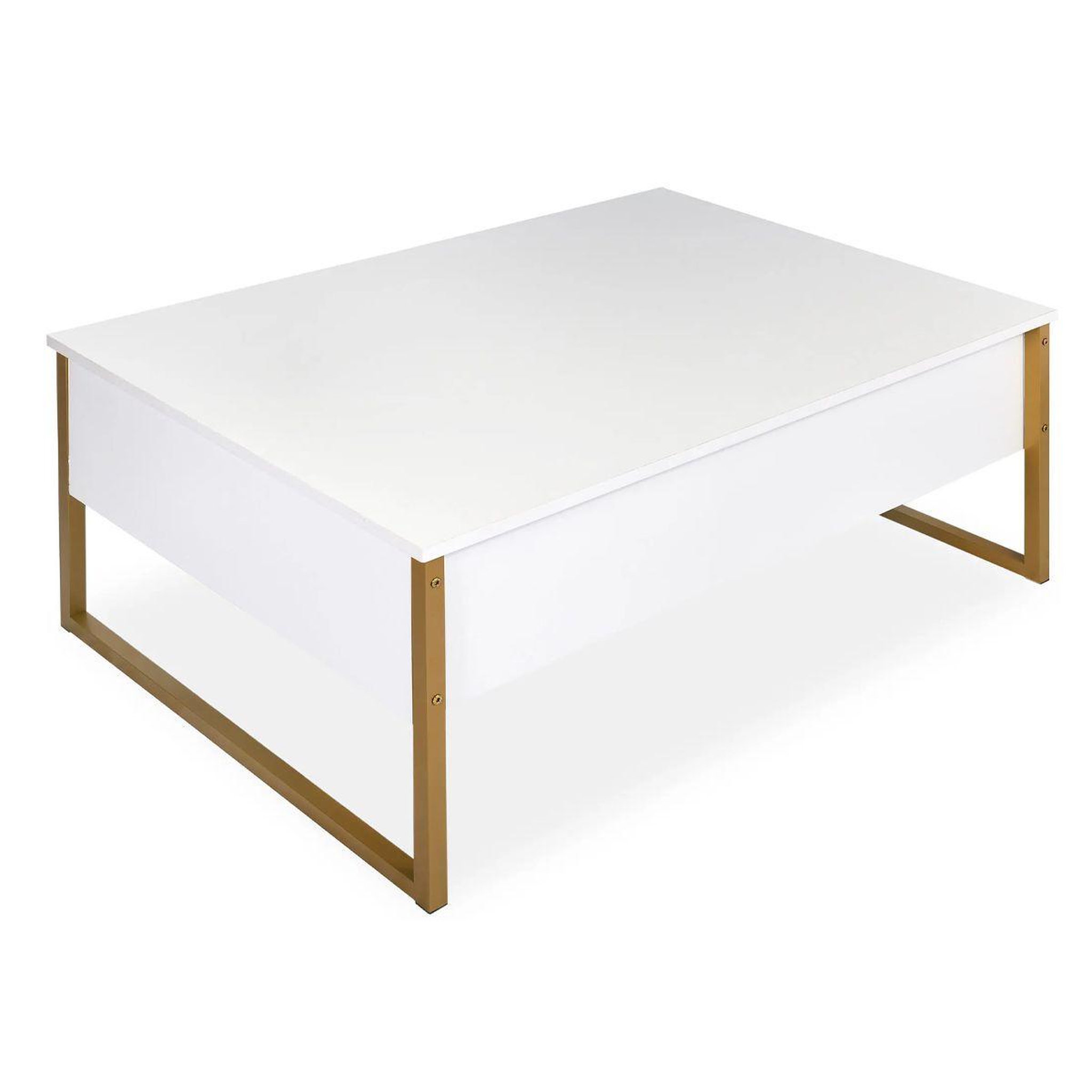 Paris Prix Table basse design  valentin  90cm blanc & or