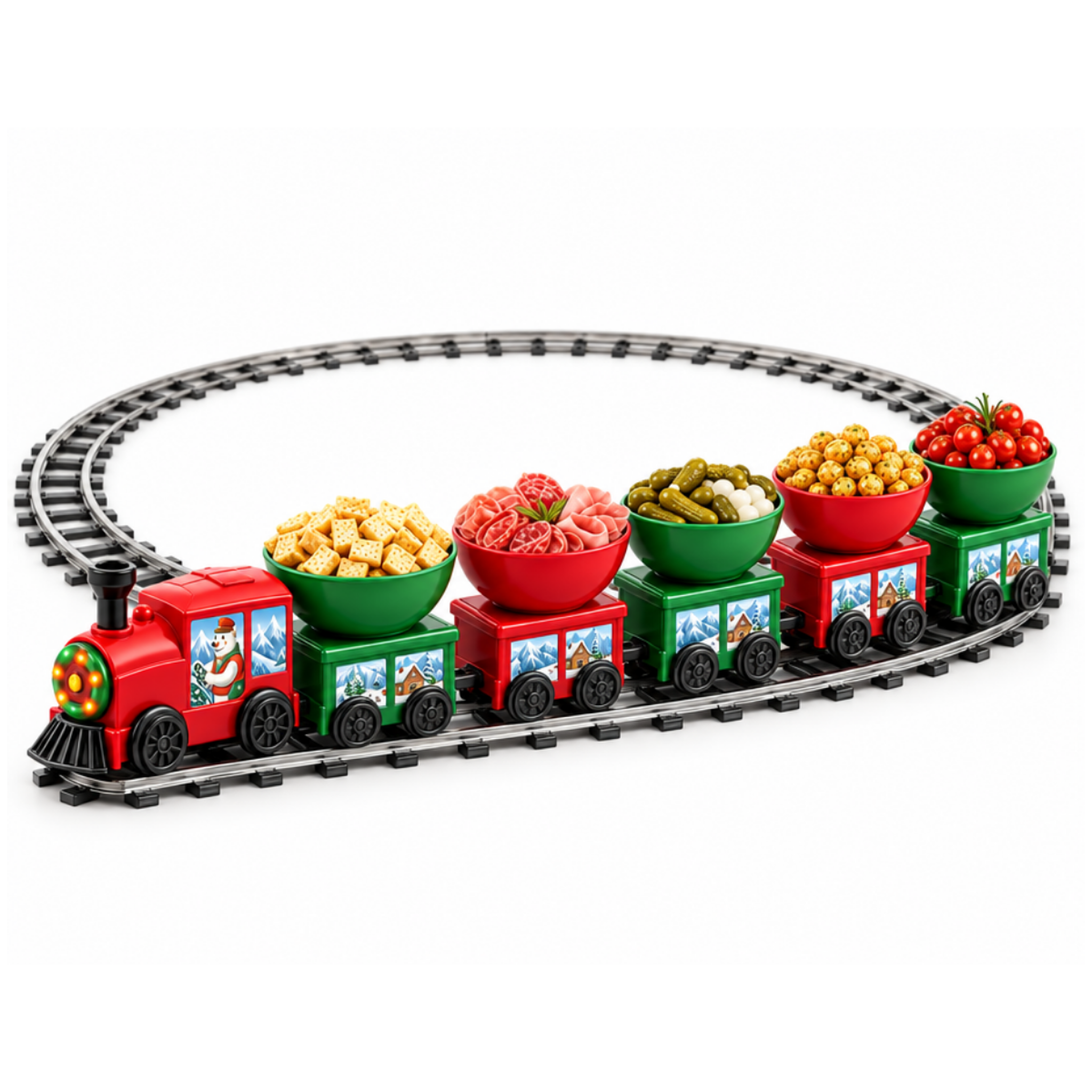 Fackelmann Décoration de noël train de table pour apéritif, fondue savoyarde fackelmann