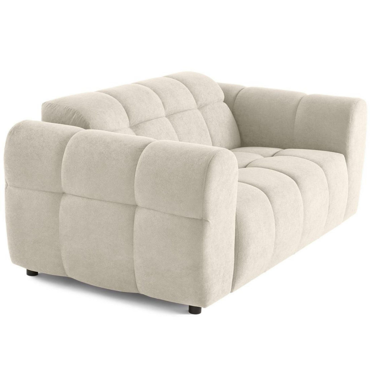 LISA DESIGN Ray - canapé droit 2 places en tissu texturé