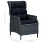 Voir la diapositive 6 : VIDAXL Ensemble a manger d'exterieur 9pcs et coussins rotin gris fonce