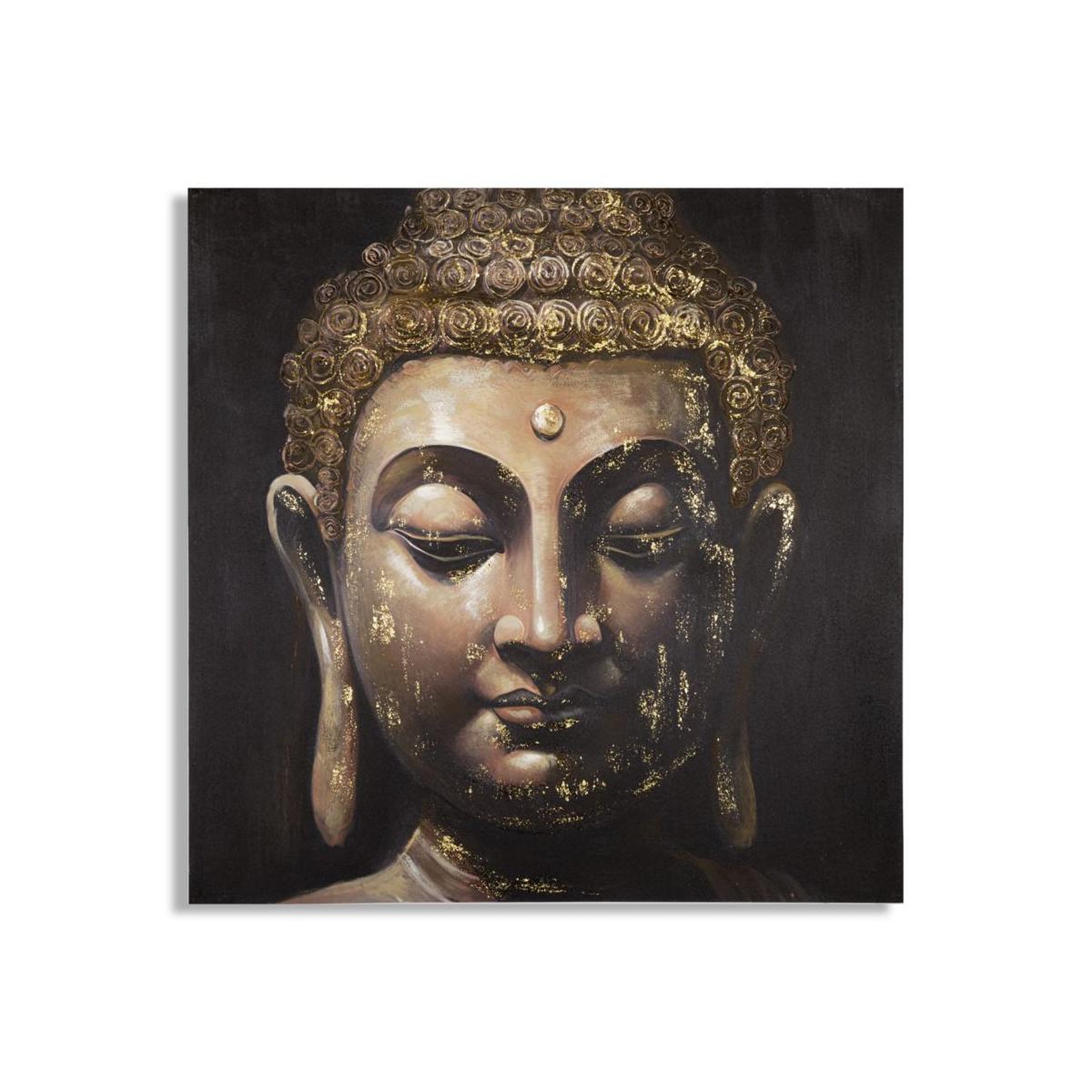 Paris Prix Toile imprimée déco  visage bouddha  100x100cm multicolore