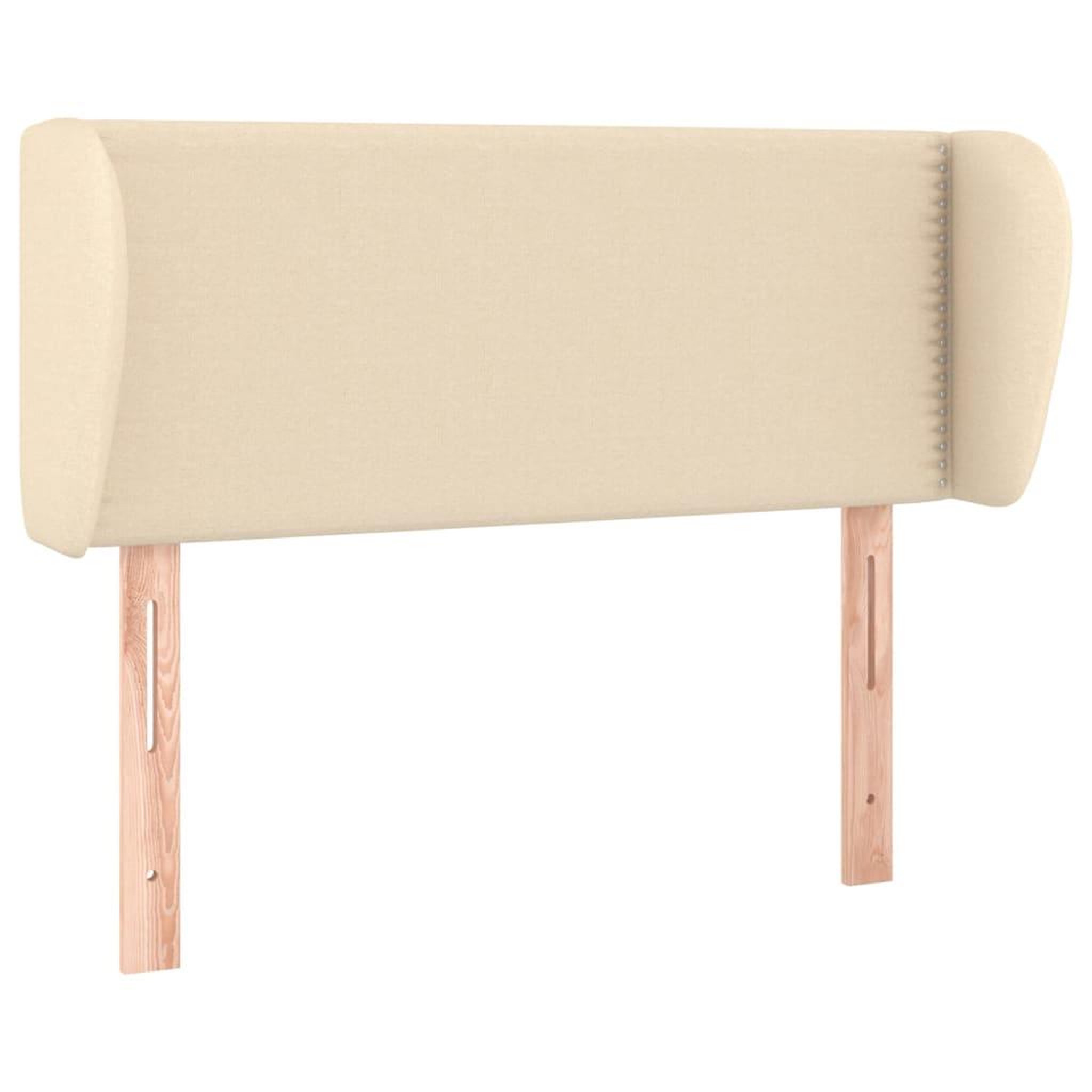 Voir la diapositive 2 : VIDAXL Tete de lit avec oreilles Creme 83x23x78/88 cm Tissu