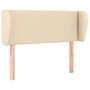 Voir la diapositive 2 : VIDAXL Tete de lit avec oreilles Creme 83x23x78/88 cm Tissu