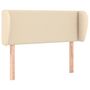 Voir la diapositive 2 : VIDAXL Tete de lit avec oreilles Creme 83x23x78/88 cm Tissu