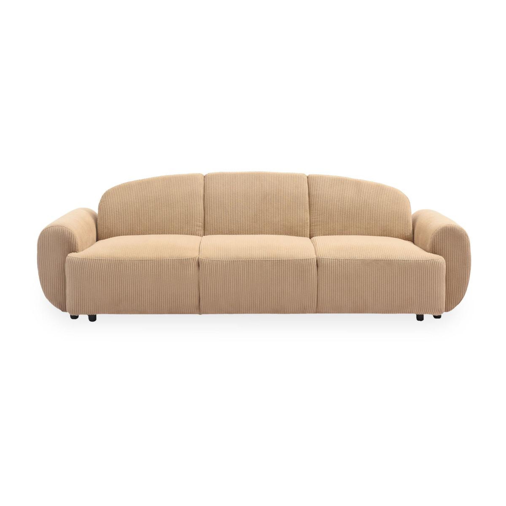 Voir la diapositive 2 : Paris Prix Canapé convertible 3 places en velours  buddy  234cm beige