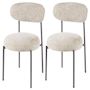 Voir la diapositive 2 : LISA DESIGN Adelia - lot de 2 chaises - pieds en métal - en tissu texturé
