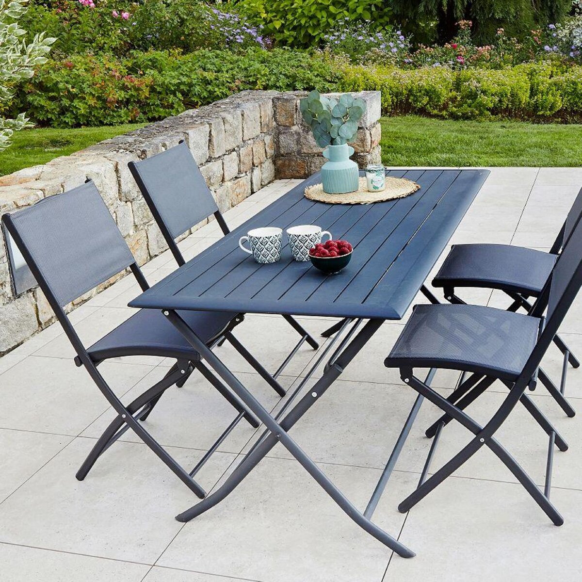 Ozalide Table pliante alu l 160-p,70-h 75cm