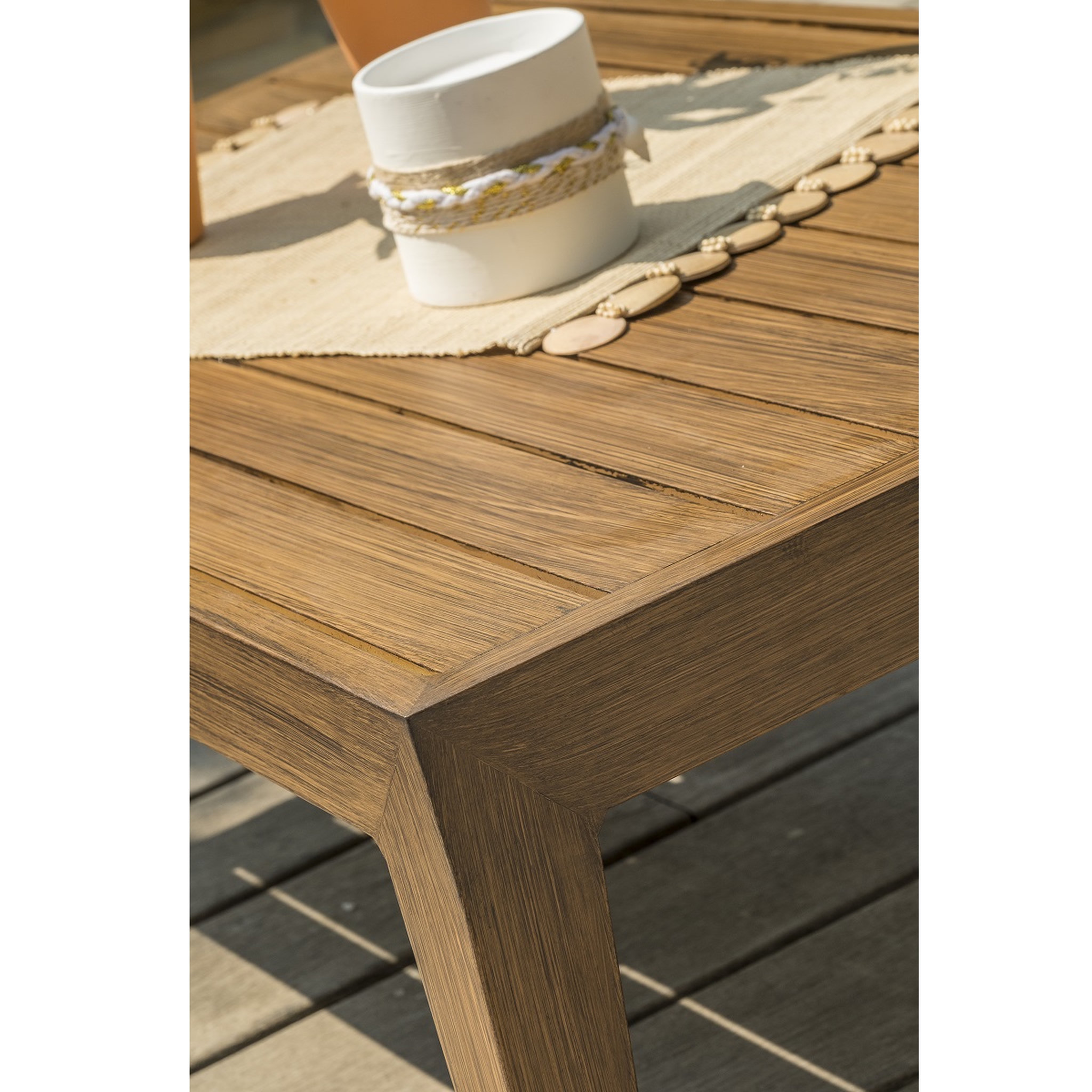 Voir la diapositive 4 : DCB GARDEN Salon bas de jardin - 4 places - Aluminium - Imitation bois - PORTOFINO S2