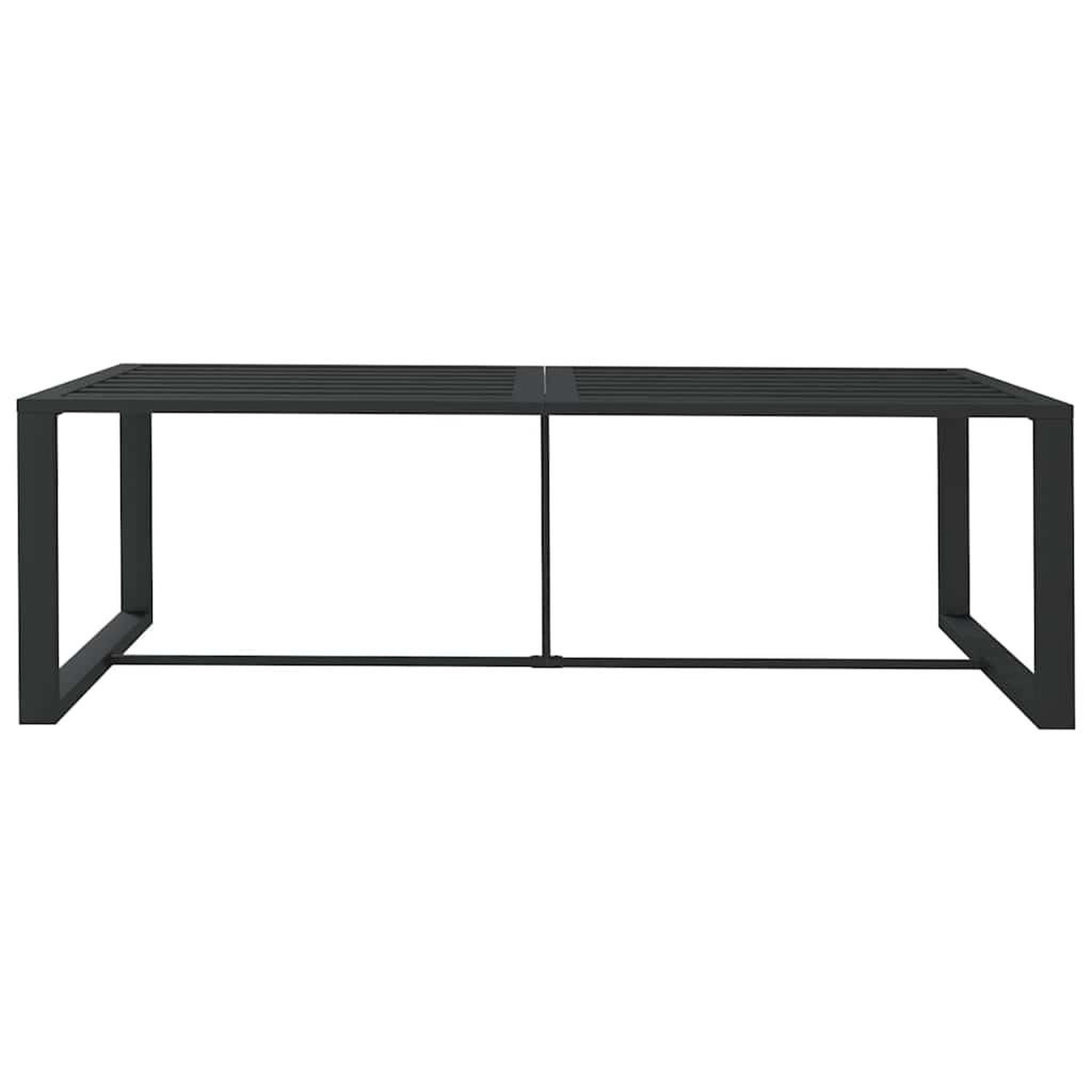Voir la diapositive 4 : VIDAXL Table a dîner d'exterieur Anthracite 120x60x66 cm Aluminium