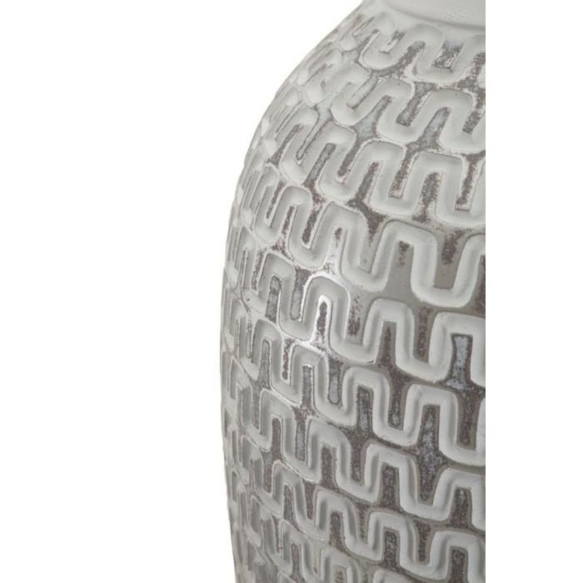 Paris Prix Vase Déco en Résine  Wave  43cm Blanc