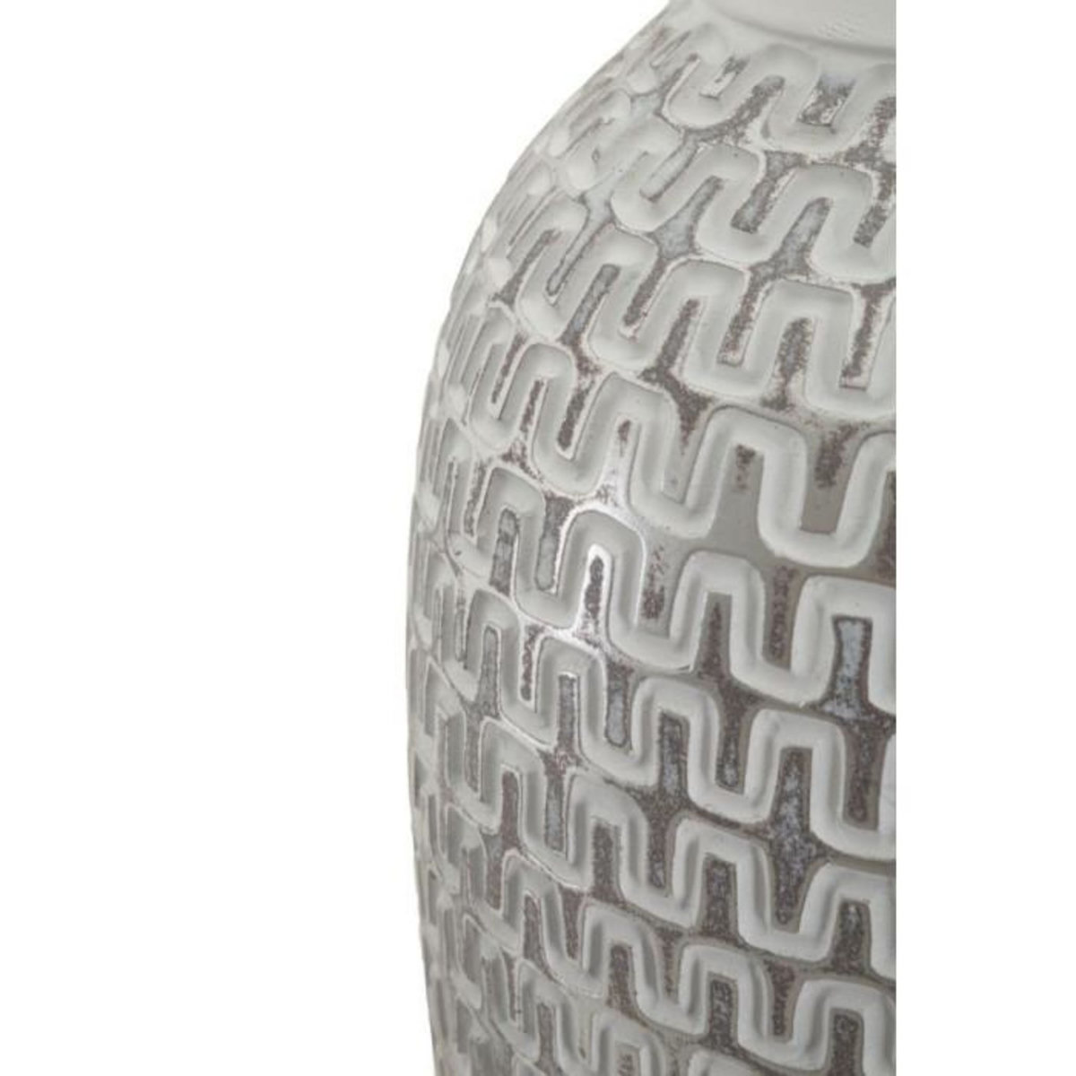 Paris Prix Vase Déco en Résine  Wave  43cm Blanc