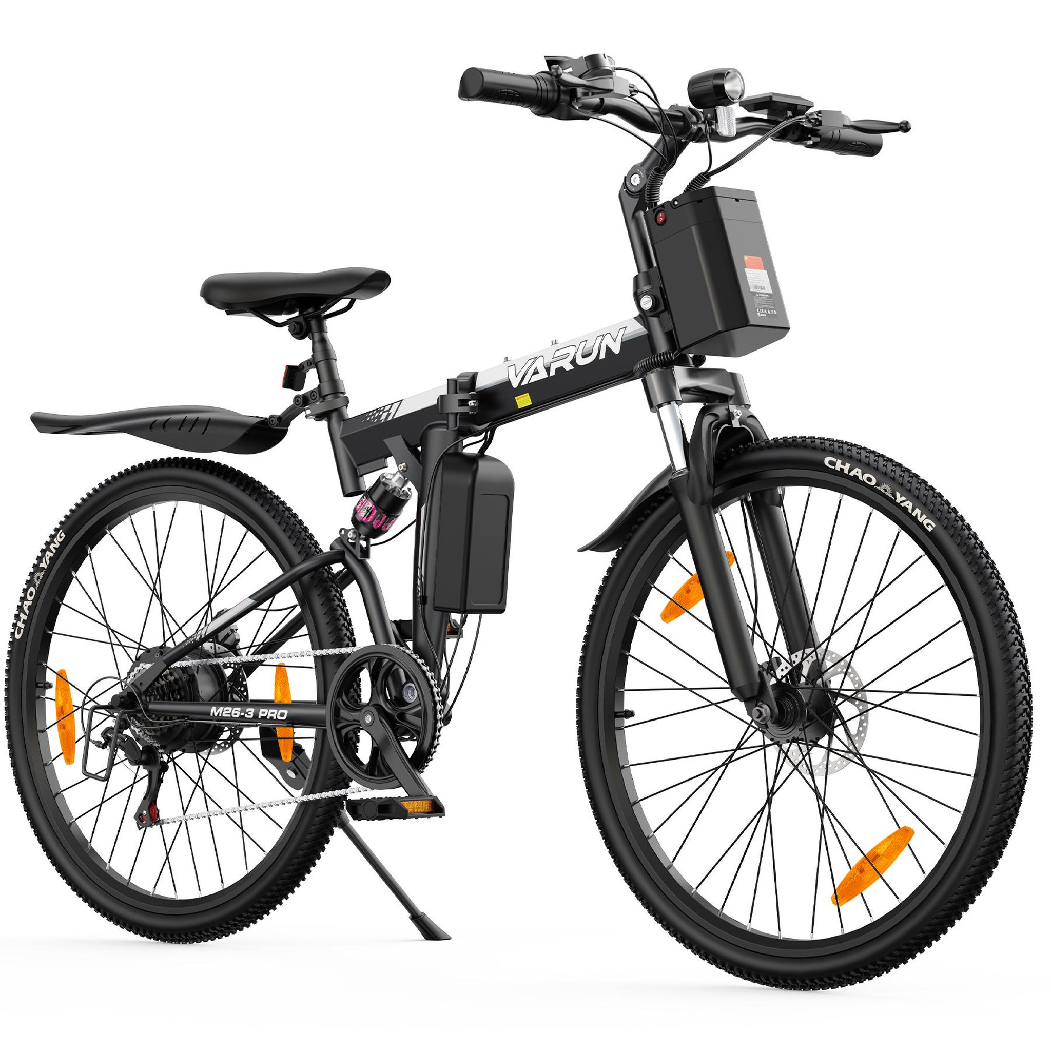 VARUN Vtt électrique pliant varun m26-3 pro 26 pouces. Coloris disponibles : Bicolore