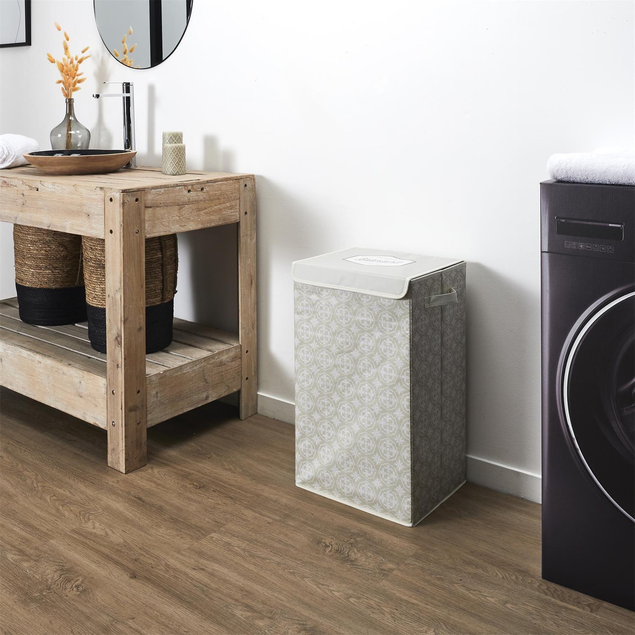 Voir la diapositive 2 : Je cherche une idee Panier à linge pliable - beige
