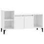 Voir la diapositive 2 : VIDAXL Meuble TV Blanc brillant 100x35x55 cm Bois d'ingenierie