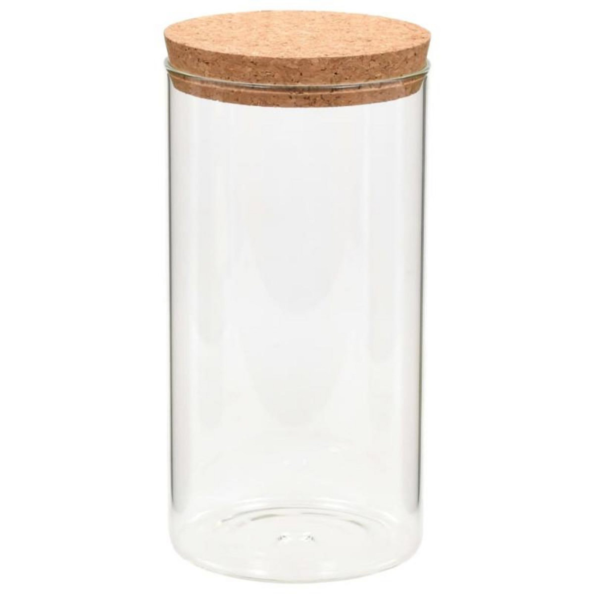 VIDAXL 6pcs Pots de conservation en verre et couvercle en liège 1100ml