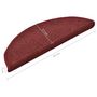 Voir la diapositive 6 : VIDAXL Tapis de marches d'escalier 15 pcs Rouge 56x17x3 cm