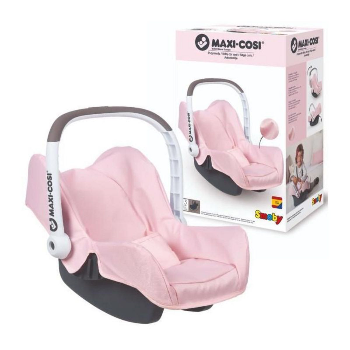 SMOBY Smoby - Maxi Cosi - Siege poupée - Léger et poignée orientable - Ceinture de sécurité - Des 3 ans