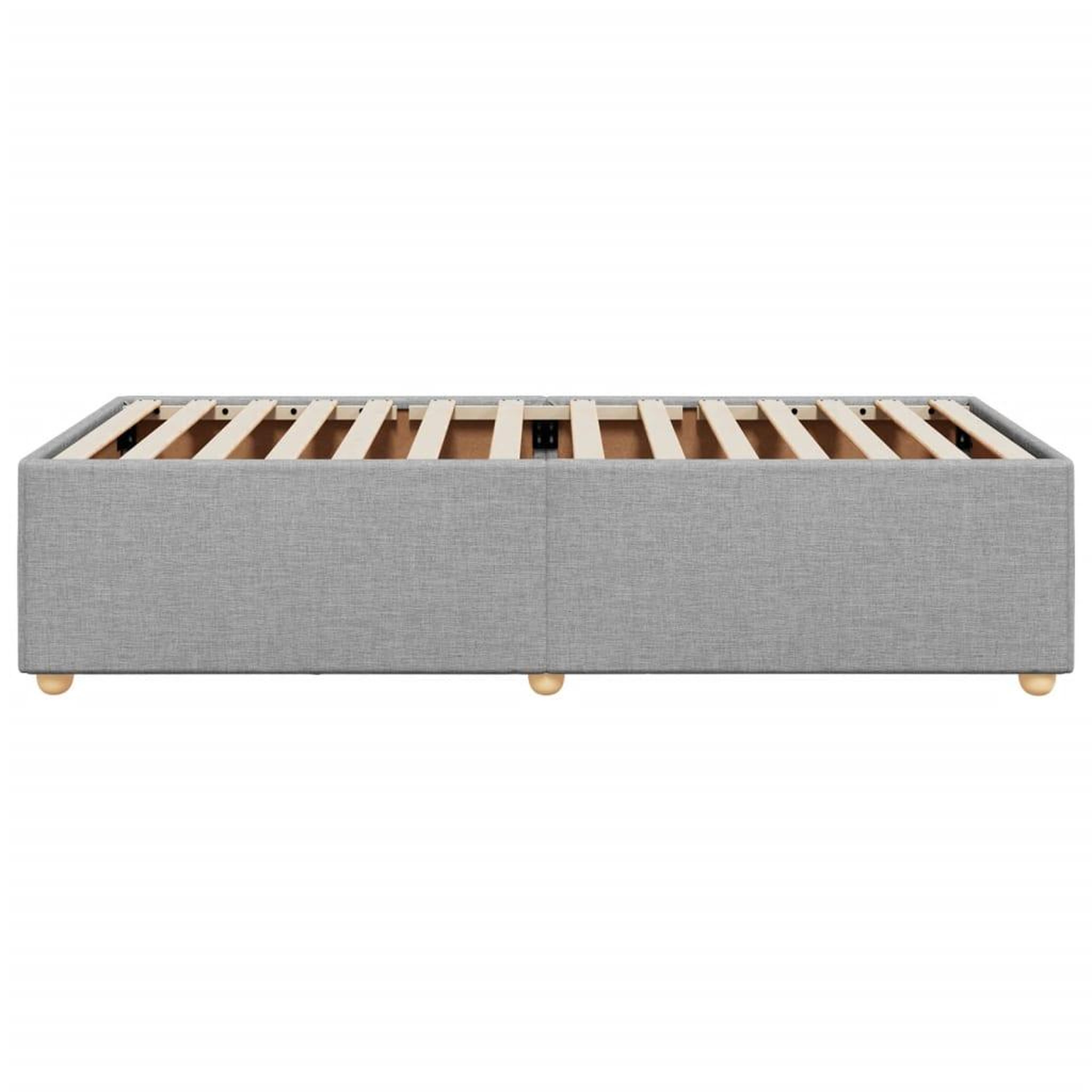 Voir la diapositive 5 : VIDAXL Cadre de lit sans matelas gris clair 90x200 cm tissu