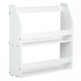 Voir la diapositive 1 : HomeStyle4U Étagère Murale Suspendue en Bois Laqué Blanc - 64x60x16 cm pour Décoration Intérieure