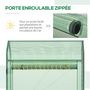 Voir la diapositive 5 : OUTSUNNY Serre de jardin serre à tomates anti-UV dim. 100L x 51l x 170H cm porte zipée déroulante métal thermolaqué PE vert