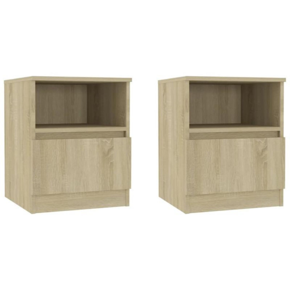 VIDAXL Tables de chevet 2 pcs Chêne sonoma 40x40x50 cm Aggloméré