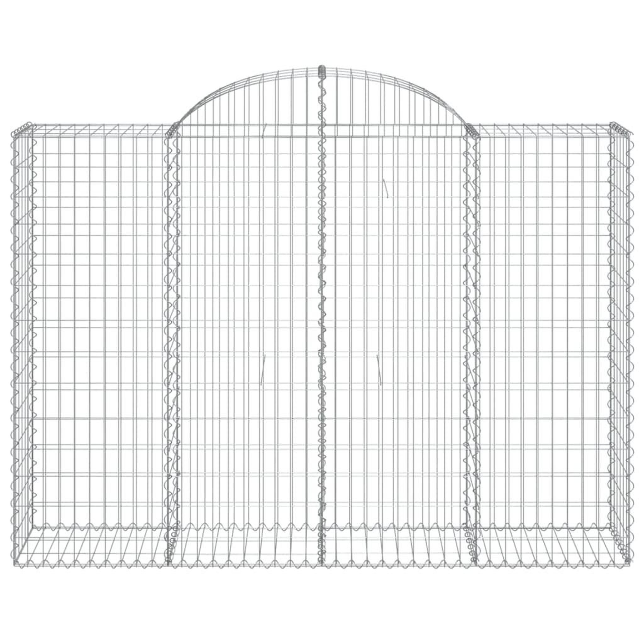 Voir la diapositive 4 : VIDAXL Paniers a gabions arques 7 pcs 200x50x140/160 cm Fer galvanise