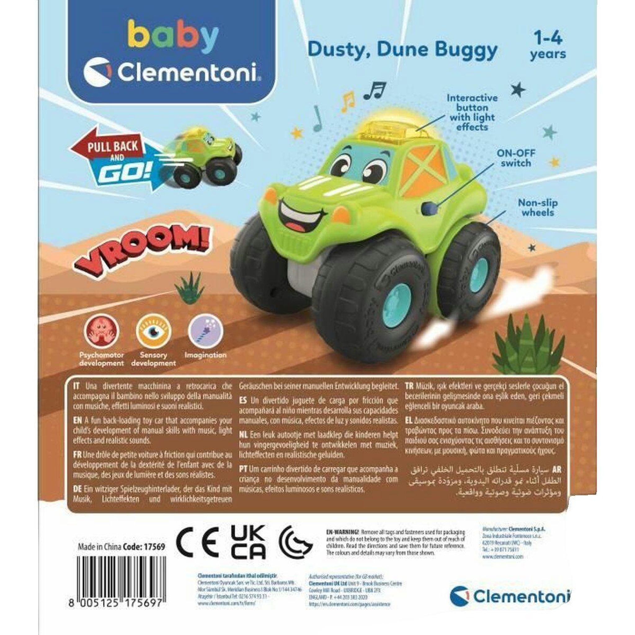 Voir la diapositive 2 : CLEMENTONI Buggy interactif Clementoni vert