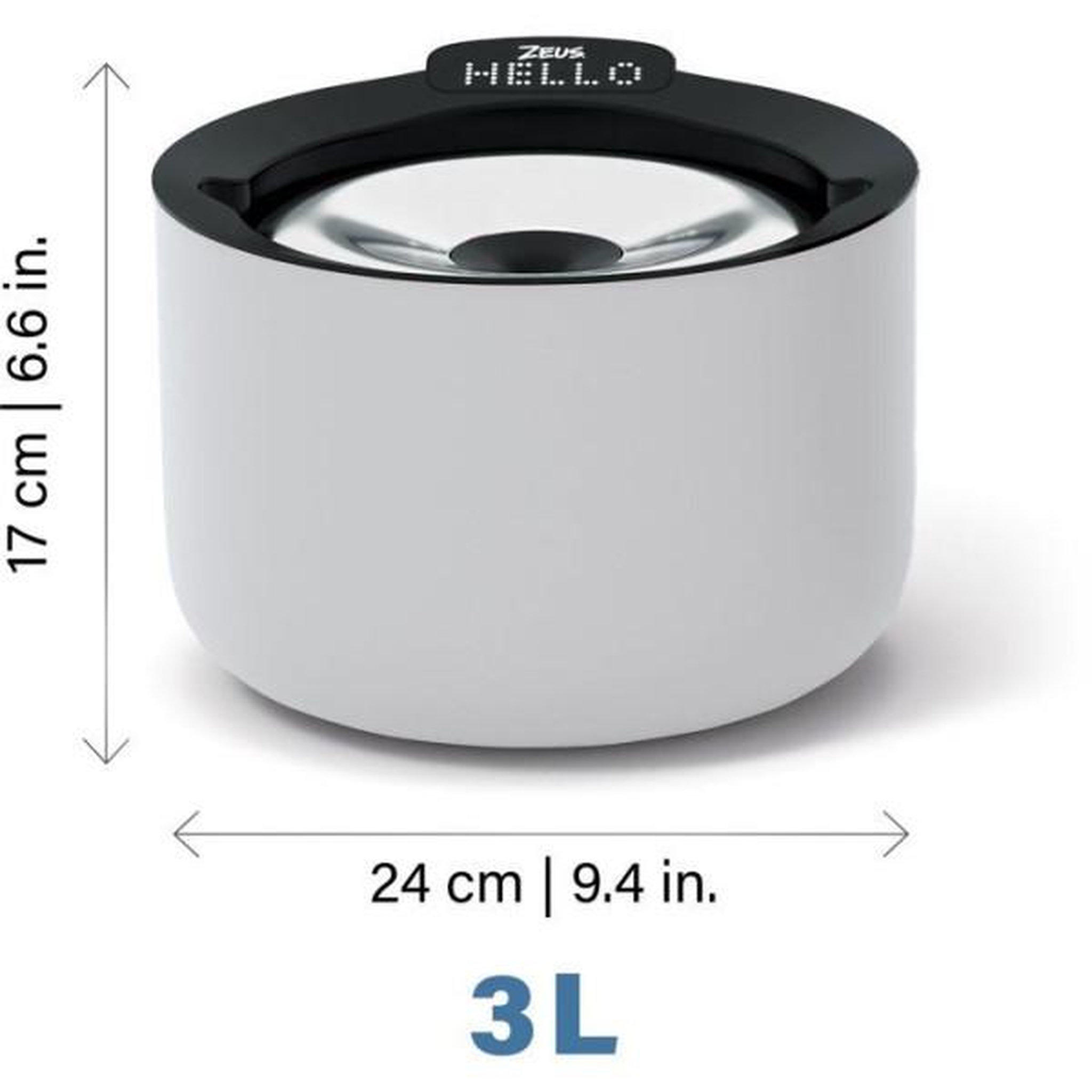 Voir la diapositive 4 : ZEUS Fontaine a eau connectée pour chiens - zeus - oasis plus - capacité 3 l - purification uvc - wi-fi