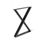 CENTRALE BRICO Pied meuble design REI fixe métal brut noir