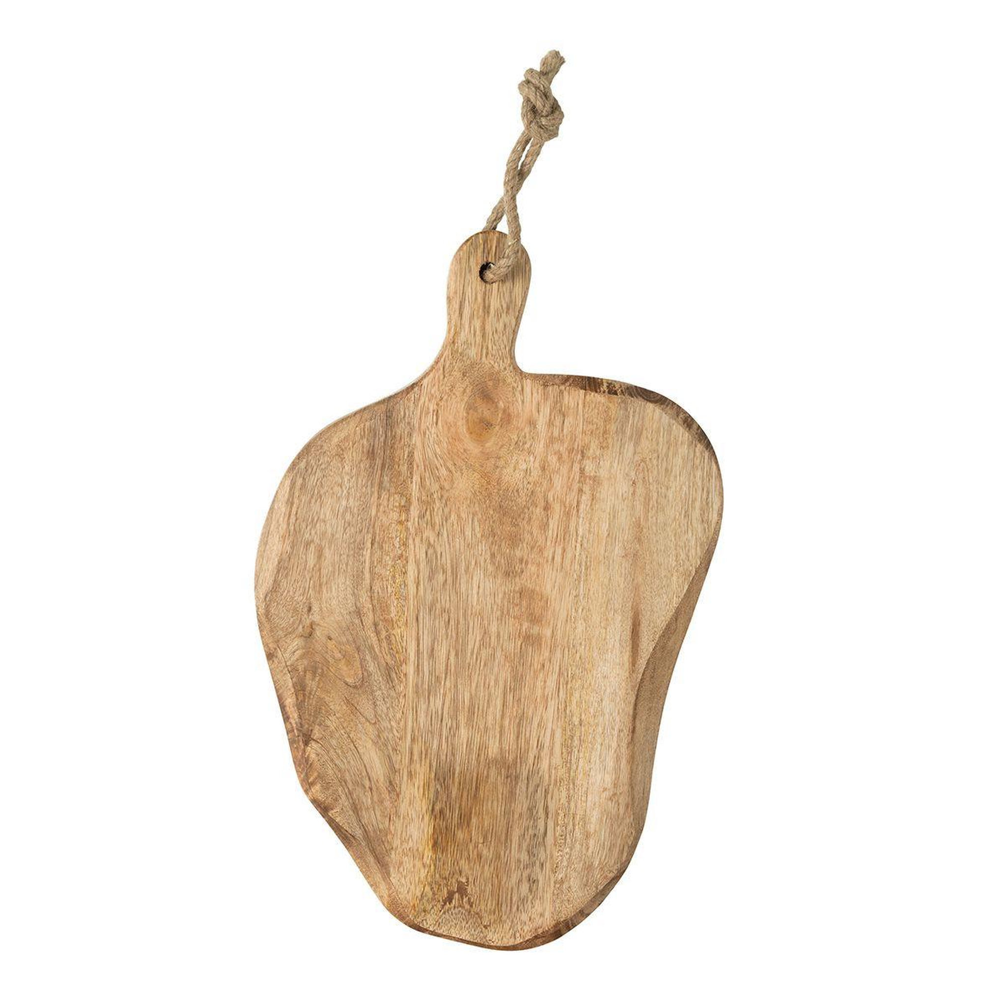 Voir la diapositive 2 : J-LINE Planche à découper ovale  bois  52cm naturel