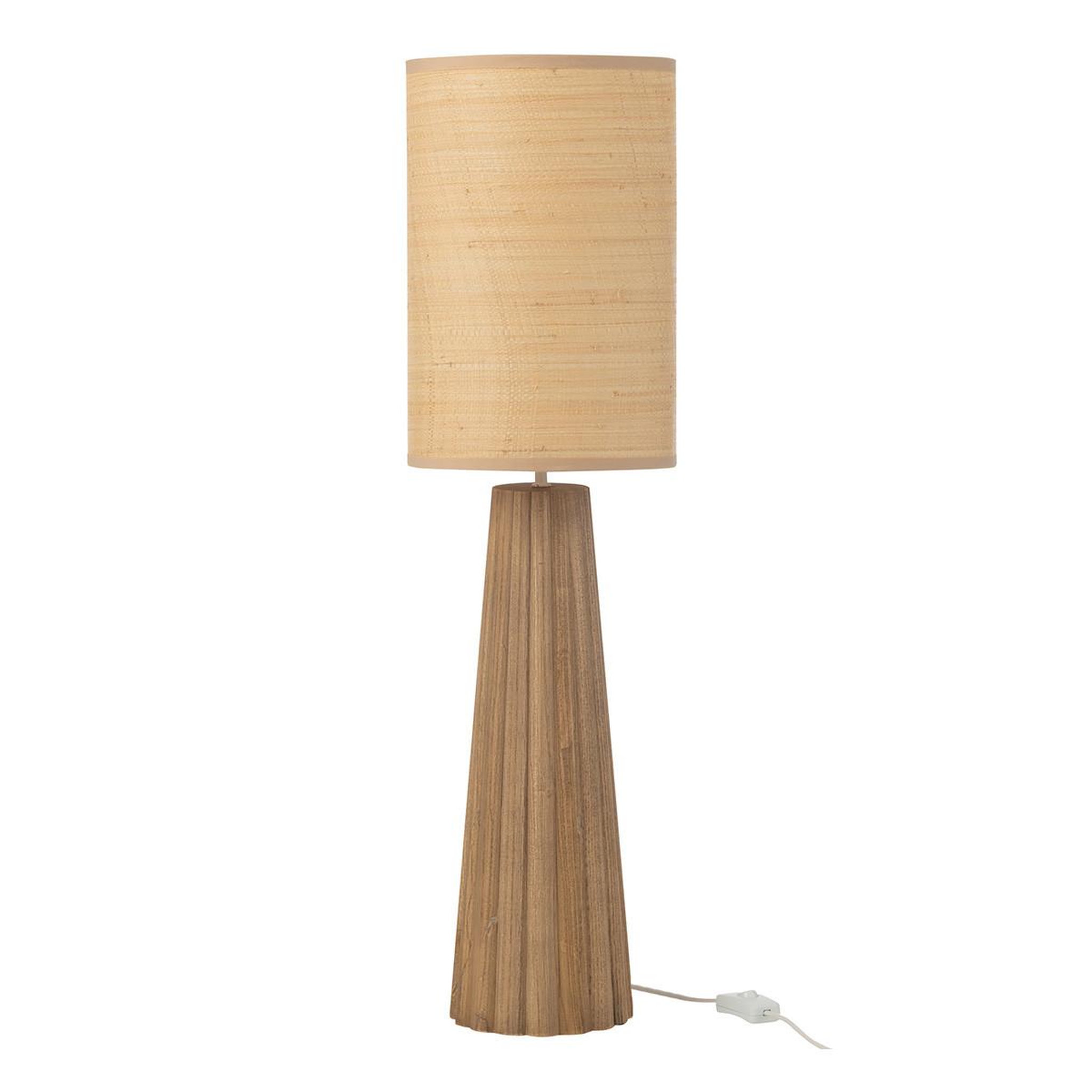 J-LINE Lampe à poser parapluie en bois  ailanthus  78cm naturel